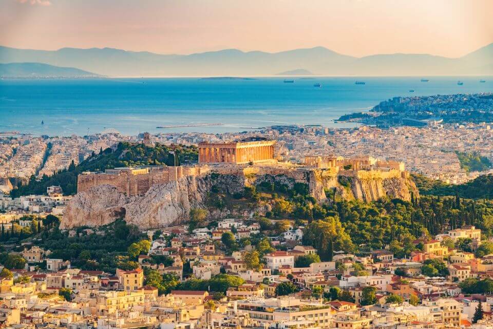 Atény Letecký pohled na Atény, Řecko